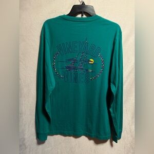 Vineyard Vines Men's Teal Long Sleeve Tee
